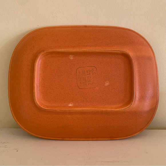 Vintage ROYAL STONE Stoneware Concentric Rings Design Platter Server MCM - Picture 4 of 10